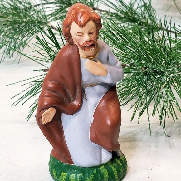 Vintage NATIVITY Manger Creche Figures Paper Mache Composite Joseph Mary Japan - Picture 8 of 9